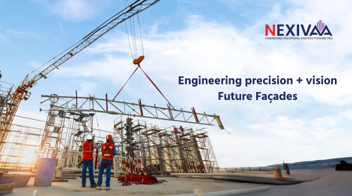Nexivaa façade design experts delivering commercial building façade design services in India