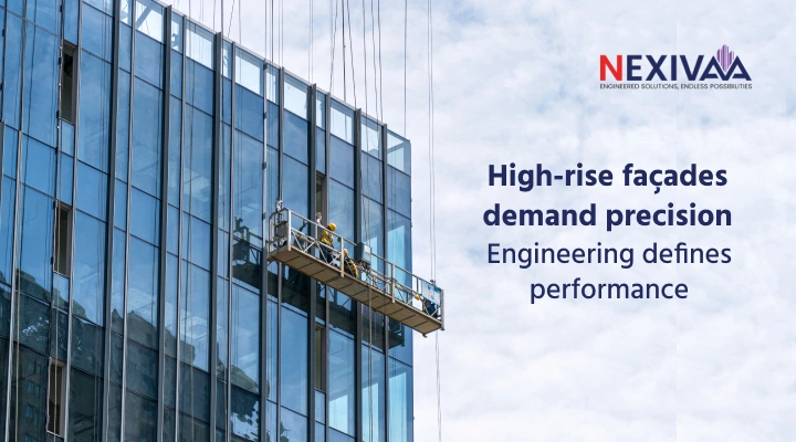 Nexivaa façade engineering experts developing high-rise commercial building façade design solutions