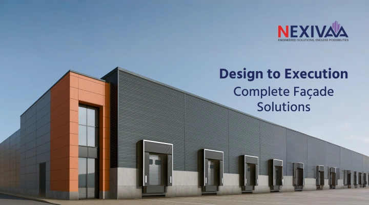 Complete façade design and installation services by Nexivaa India for commercial and high-rise buildings.